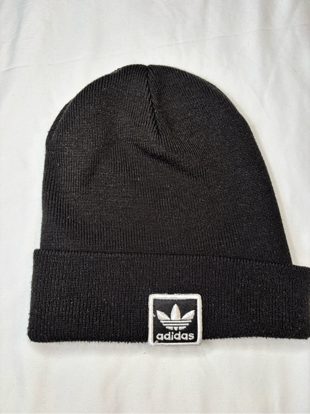 adidas Black Trefoil Cuffed Beanie unisex